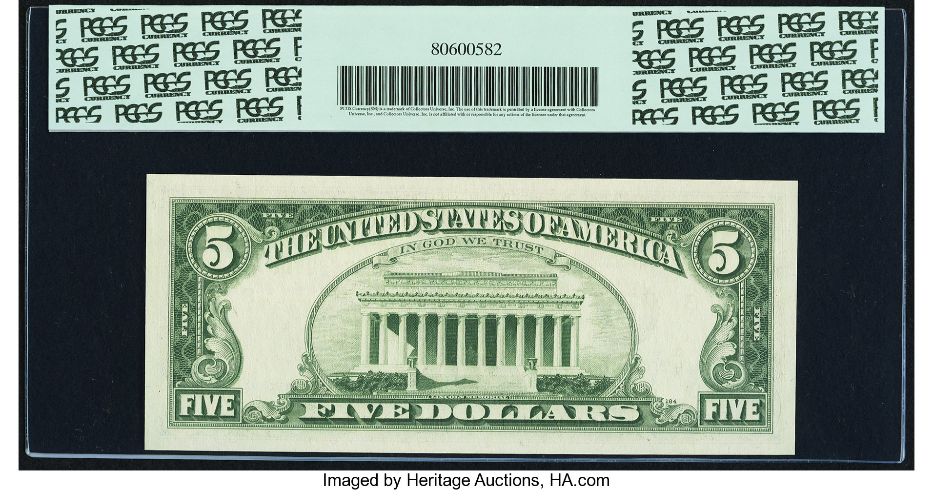 image for: Fr. 1971-H $5 1969B Federal Reserve Note. PCGS Superb Gem New 68PPQ....