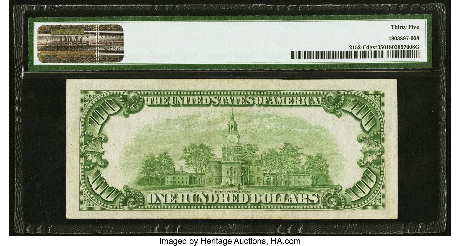 image for: Fr. 2152-E* $100 1934 Dark Green Seal Federal Reserve Star Note. PMG Choice Very Fine 35....