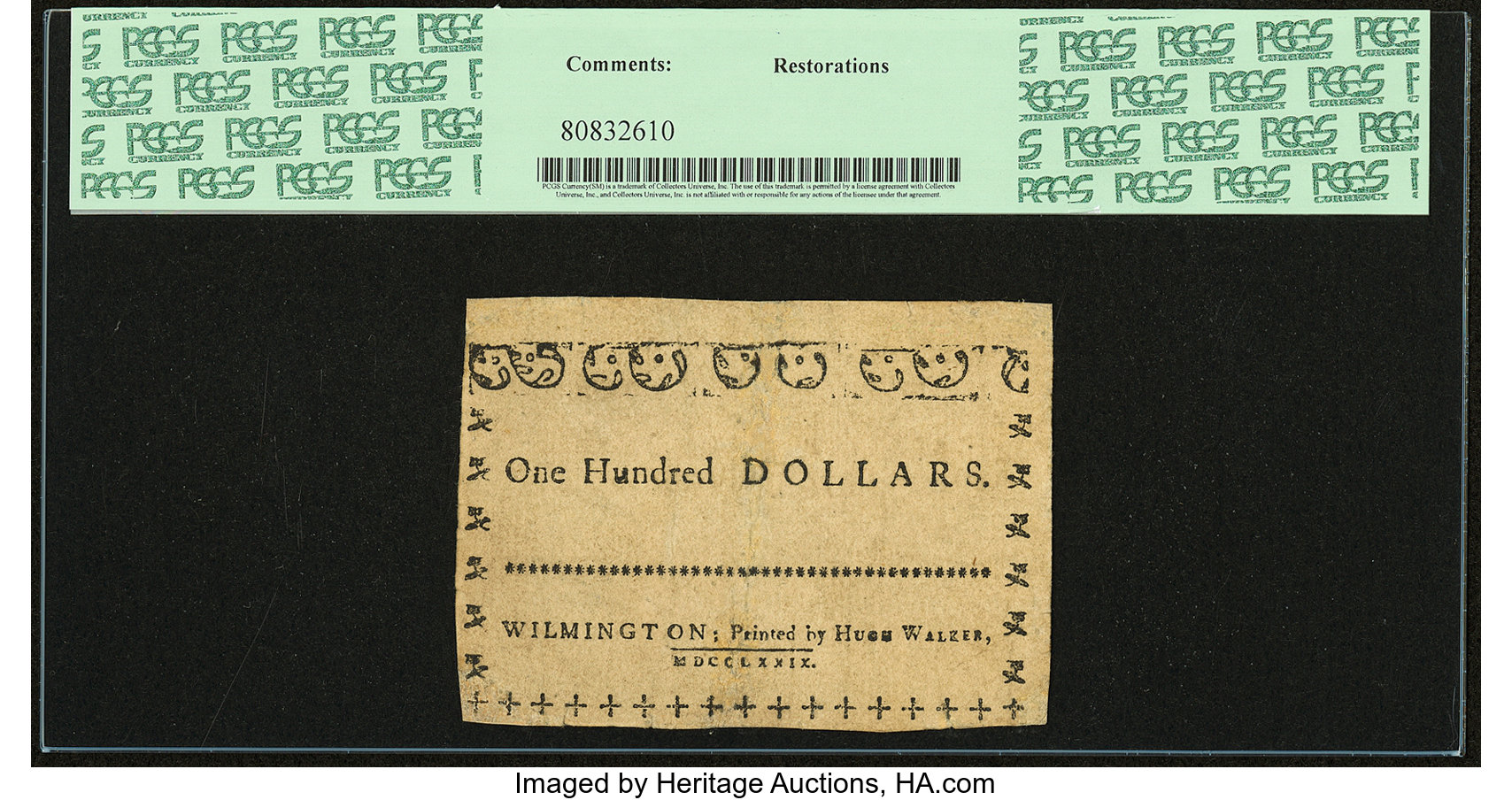 image for: North Carolina May 15, 1779 $100 A Free Commerce PCGS Very Fine 30....