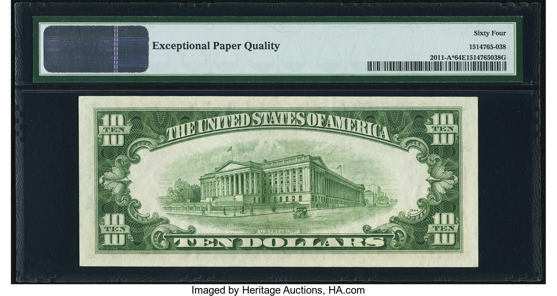 image for: Fr. 2011-A* $10 1950A Federal Reserve Star Note. PMG Choice Uncirculated 64 EPQ....