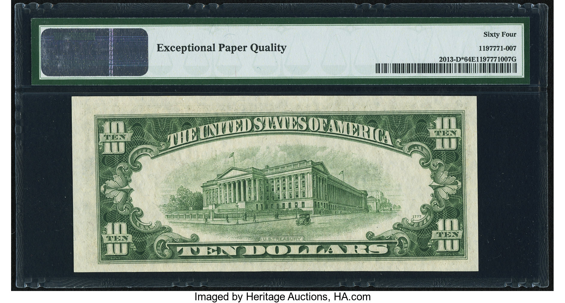 image for: Fr. 2013-D* $10 1950C Federal Reserve Star Note. PMG Choice Uncirculated 64 EPQ....