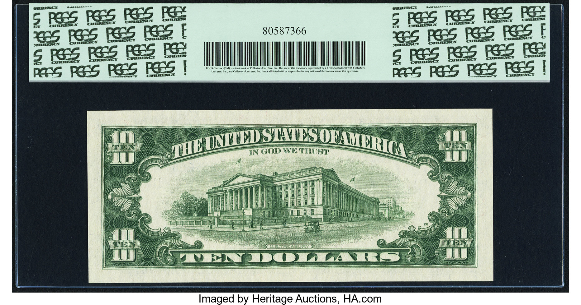 image for: Fr. 2017-K* $10 1963A Federal Reserve Star Note. PCGS Choice About New 58PPQ....