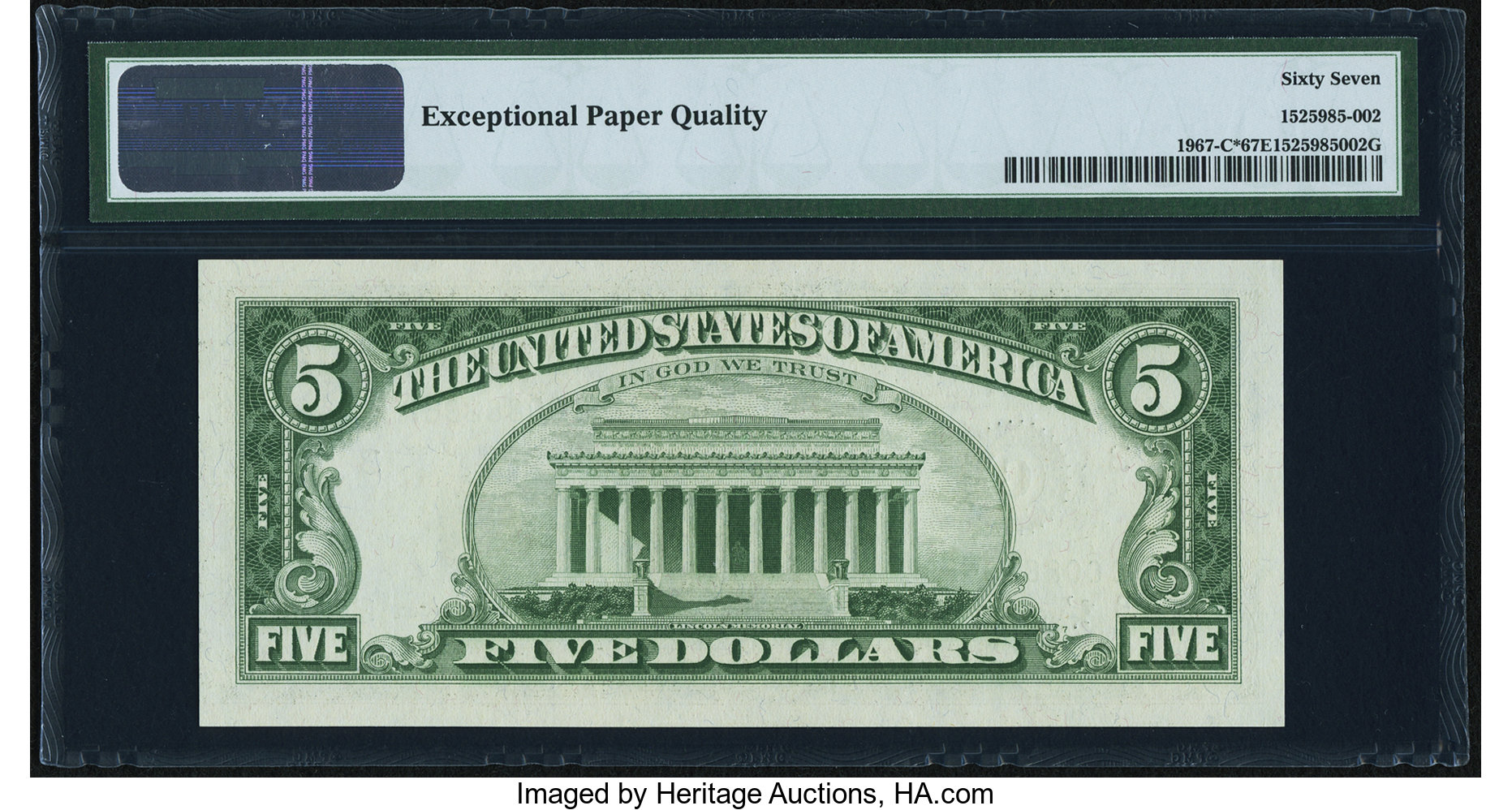 image for: Fr. 1967-C* $5 1963 Federal Reserve Star Note. PMG Superb Gem Unc 67 EPQ....