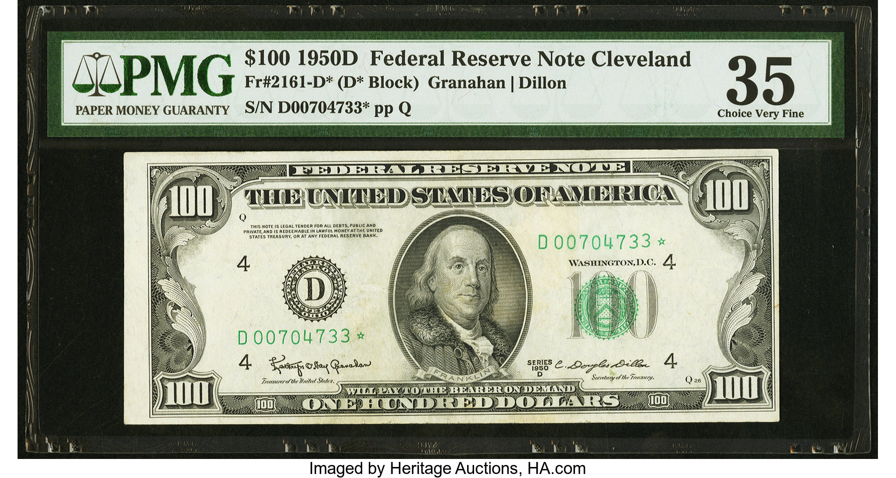 1950D $100 Replacement, Cleveland (Fr. 2161D*)