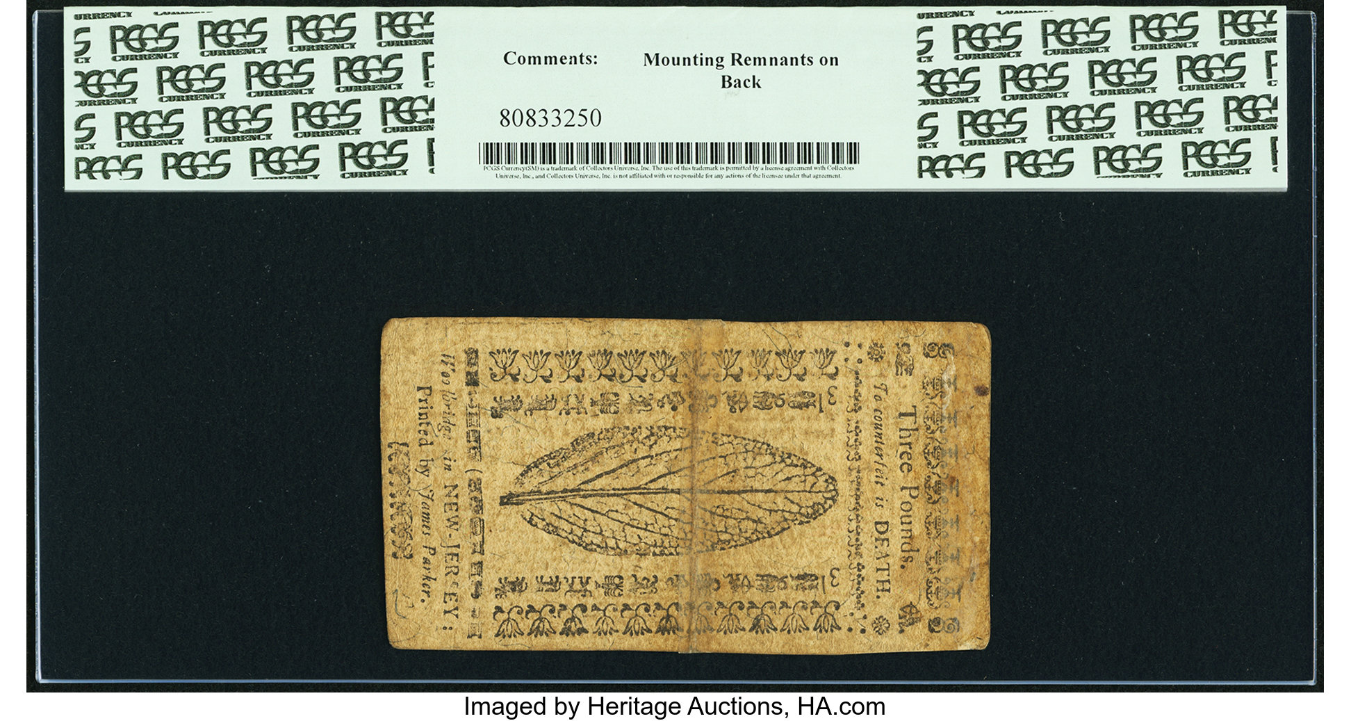 image for: New Jersey April 8, 1762 £3 PCGS Extremely Fine 45....