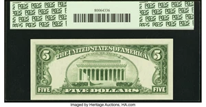 image for: Fr. 1971-F $5 1969B Federal Reserve Note. PCGS Superb Gem New 67PPQ....