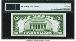 image for: Fr. 1957-L $5 1934A Federal Reserve Note. PMG Choice Uncirculated 64 EPQ....