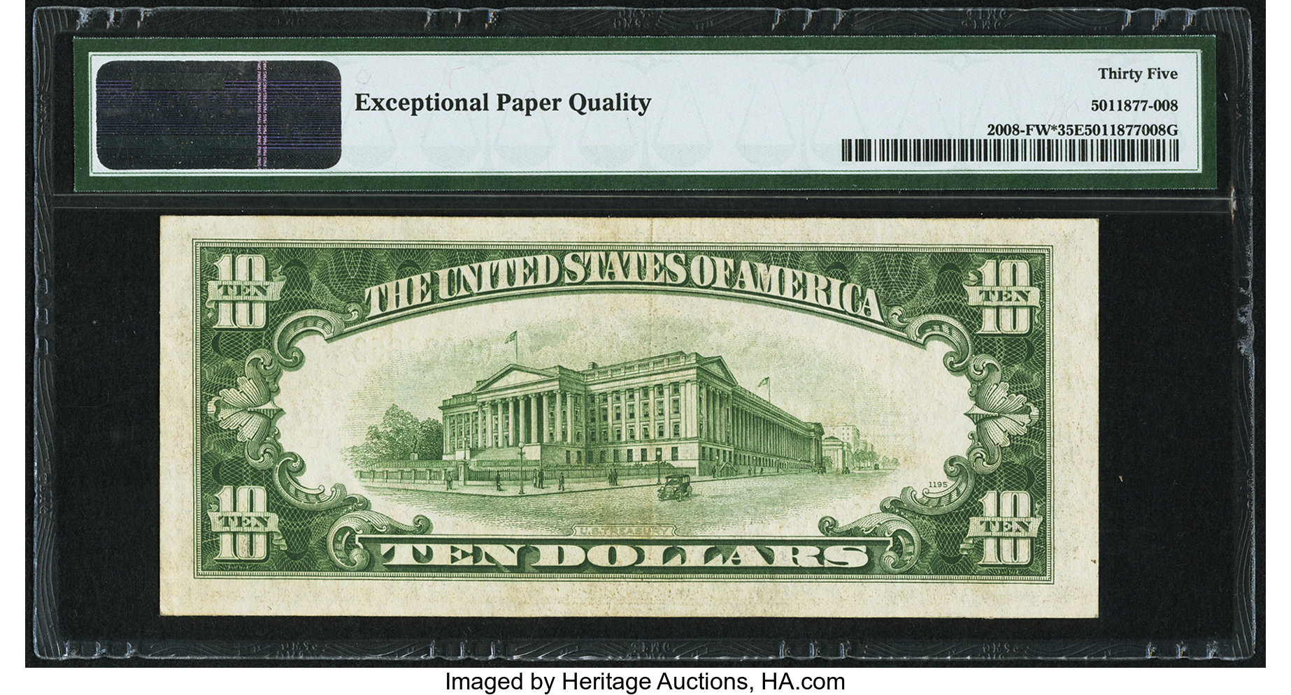 image for: Fr. 2008-F* $10 1934C Wide Federal Reserve Star Note. PMG Choice Very Fine 35 EPQ....