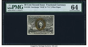 image for: Fr. 1322 50¢ Second Issue PMG Choice Uncirculated 64....
