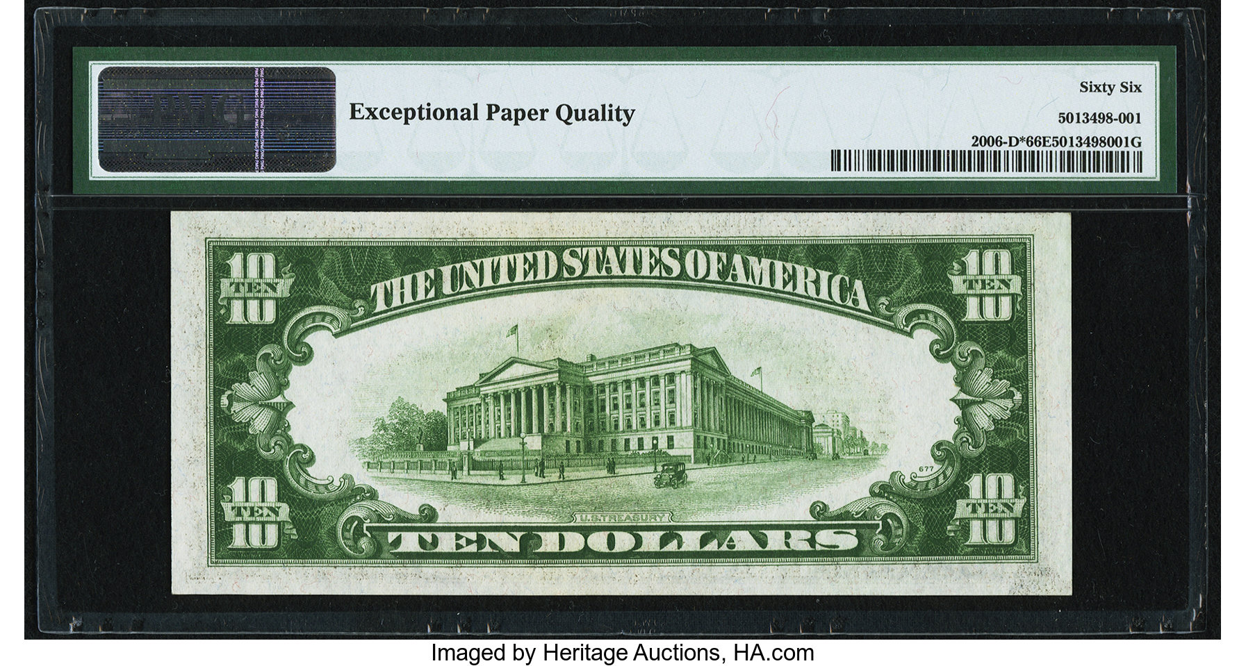 image for: Fr. 2006-D* $10 1934A Federal Reserve Star Note. PMG Gem Uncirculated 66 EPQ....