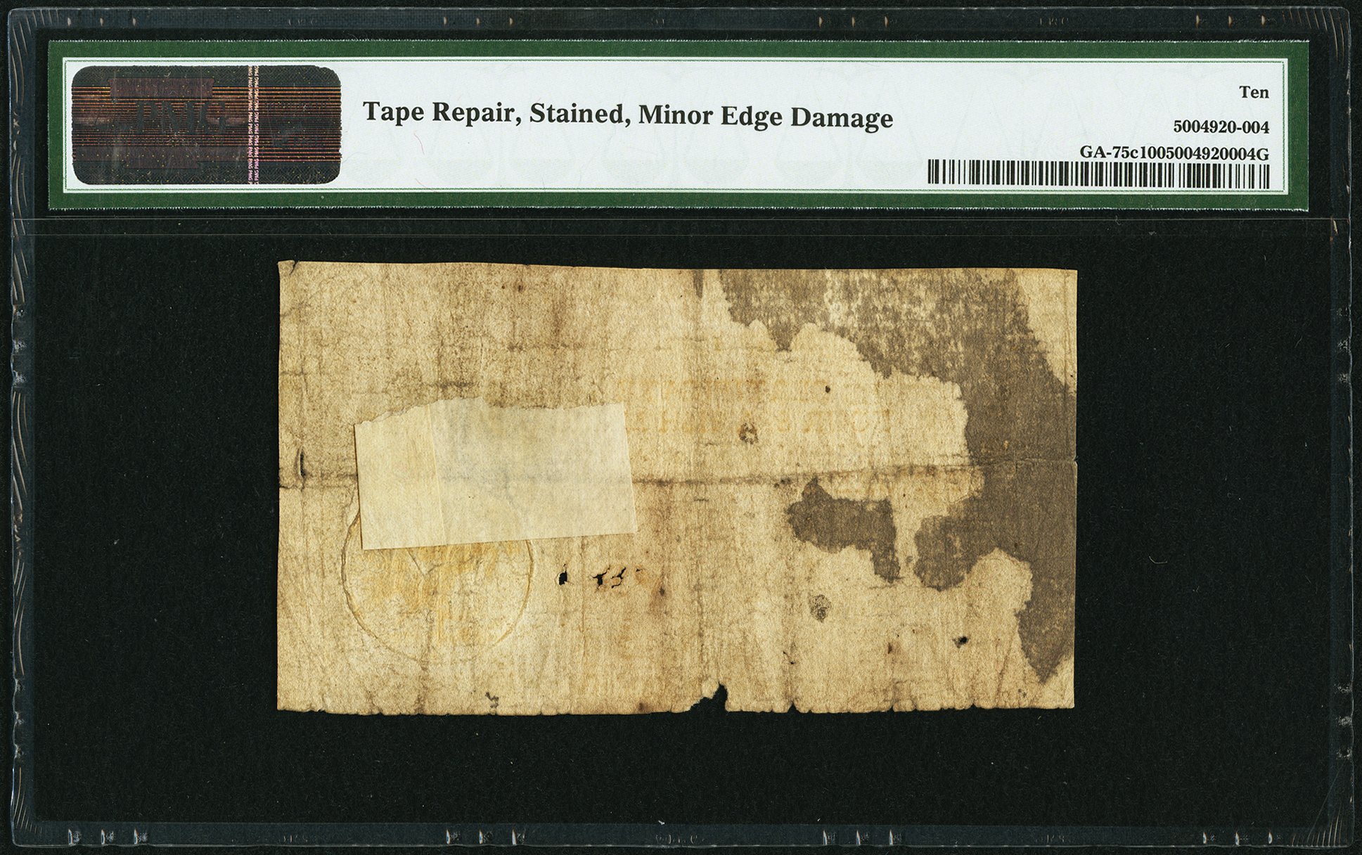 image for: Georgia 1776 $4 PMG Very Good 10....