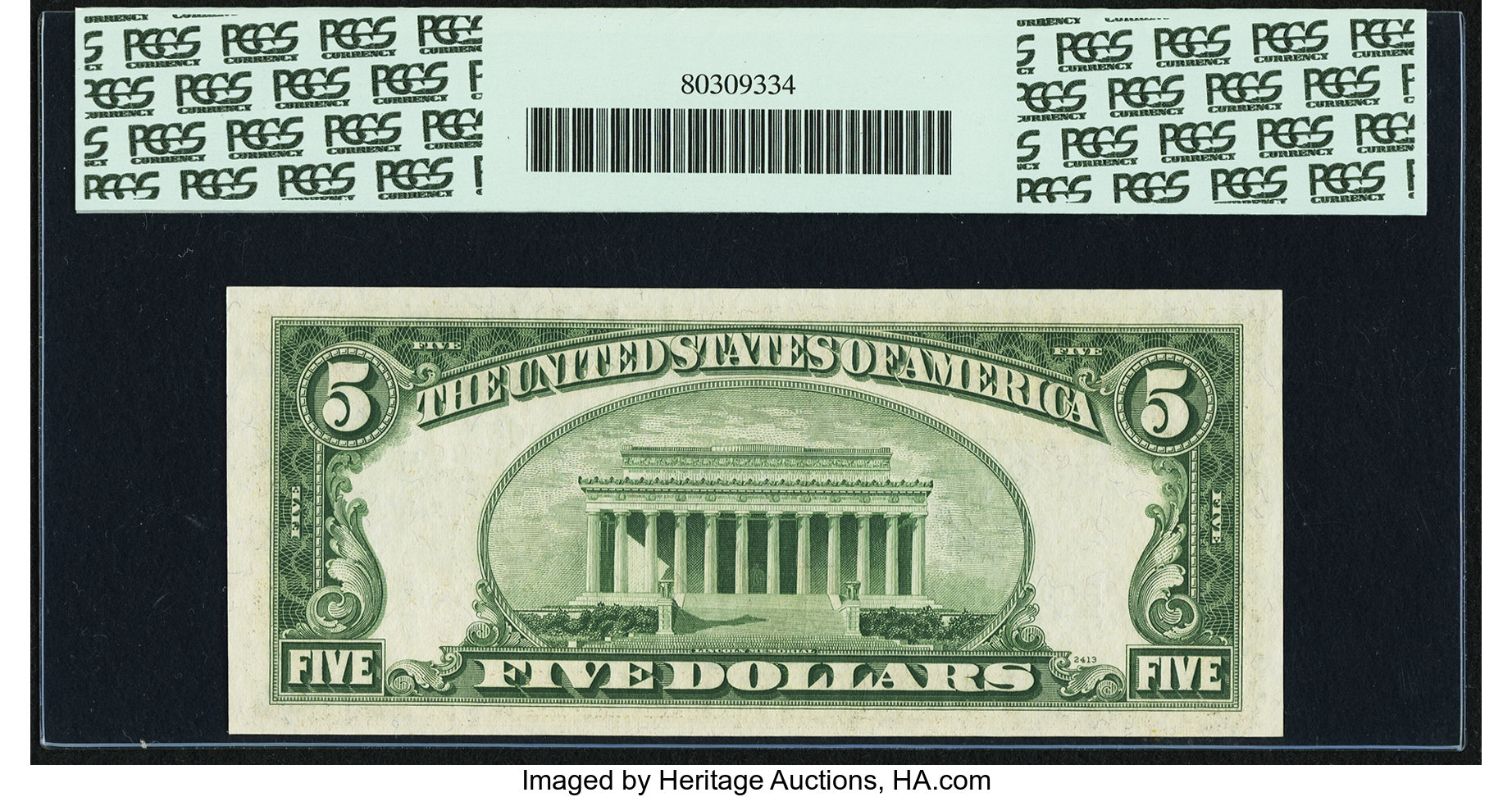 image for: Fr. 1964-E* $5 1950C Federal Reserve Star Note. PCGS Choice New 63PPQ....