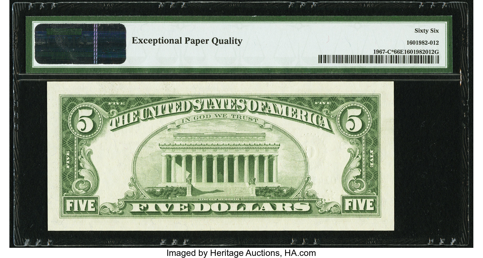 image for: Fr. 1967-C* $5 1963 Federal Reserve Star Note. PMG Gem Uncirculated 66 EPQ....