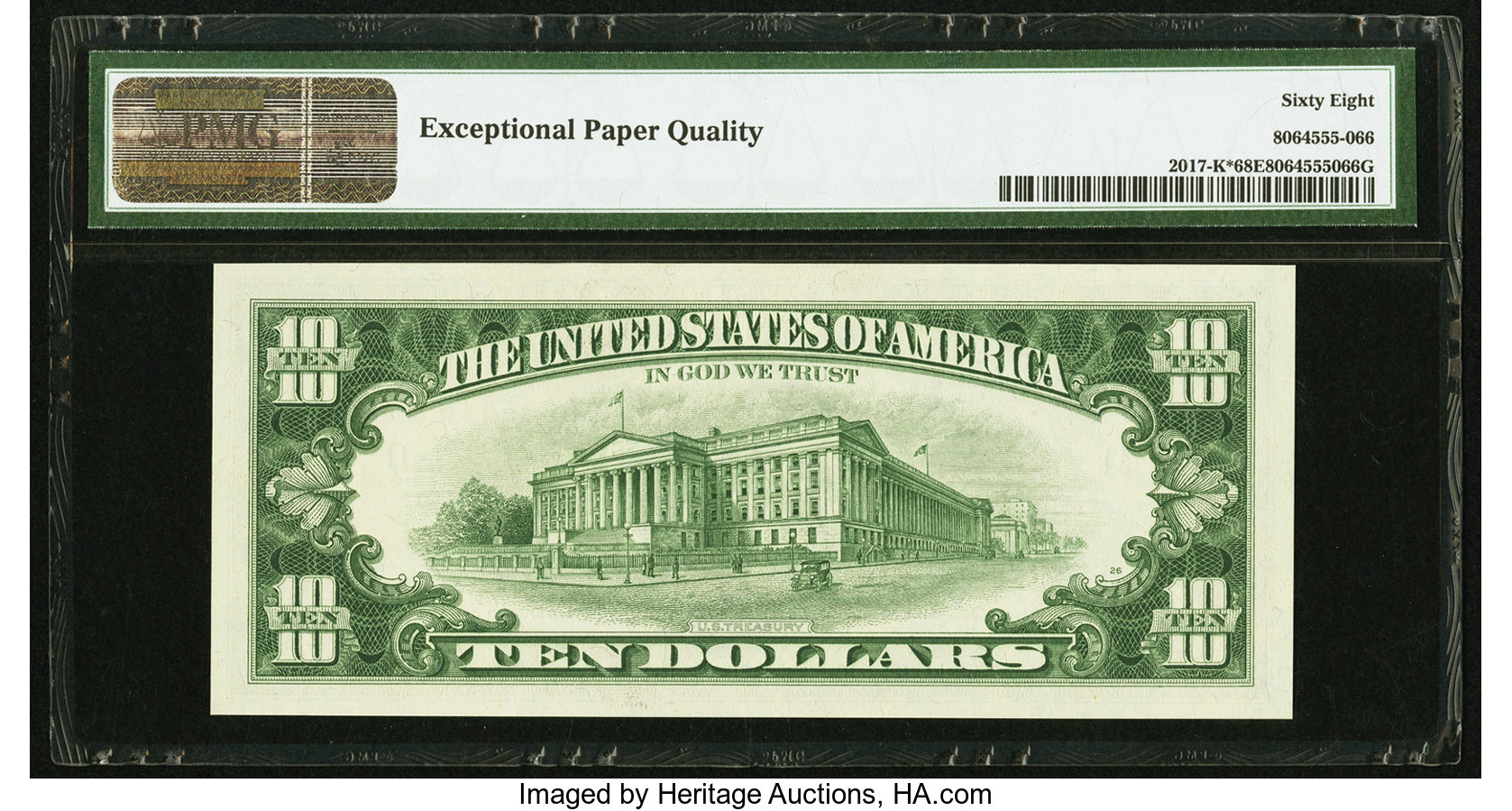 image for: Fr. 2017-K* $10 1963A Federal Reserve Star Note. PMG Superb Gem Unc 68 EPQ....