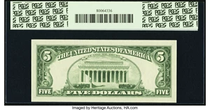 image for: Fr. 1971-F $5 1969B Federal Reserve Note. PCGS Superb Gem New 67PPQ....