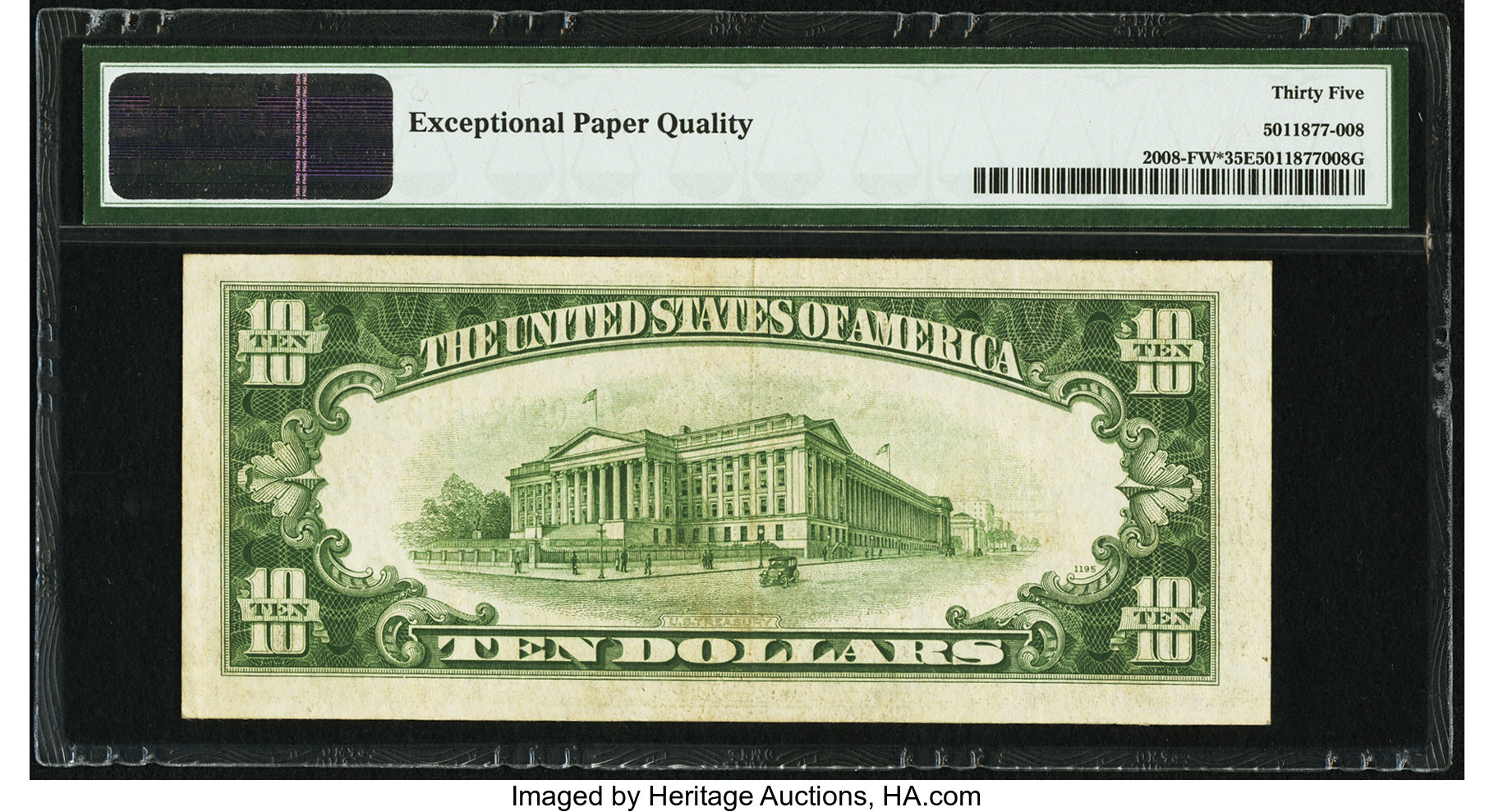 image for: Fr. 2008-F* $10 1934C Wide Federal Reserve Note. PMG Choice Very Fine 35 EPQ....