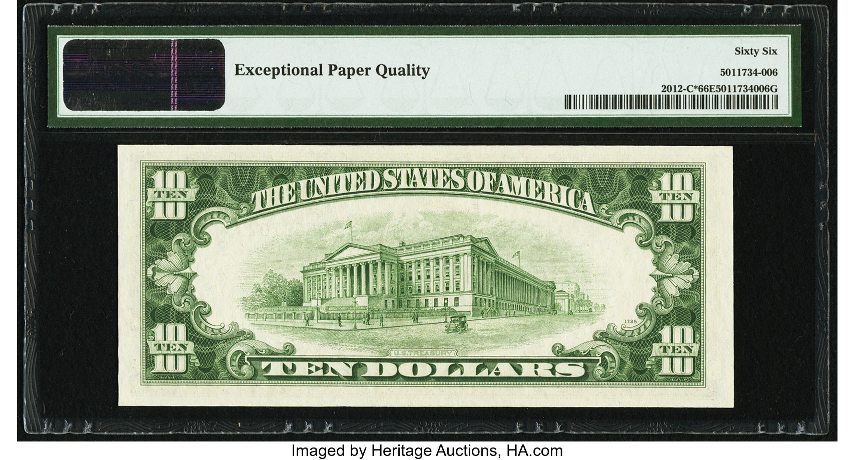image for: Fr. 2012-C* $10 1950B Federal Reserve Star Note. PMG Gem Uncirculated 66 EPQ....