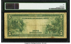 image for: Fr. 834b $5 1914 Red Seal Federal Reserve Note PMG Very Good 10....