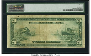 image for: Fr. 1009 $20 1914 Federal Reserve Note PMG Very Fine 20....