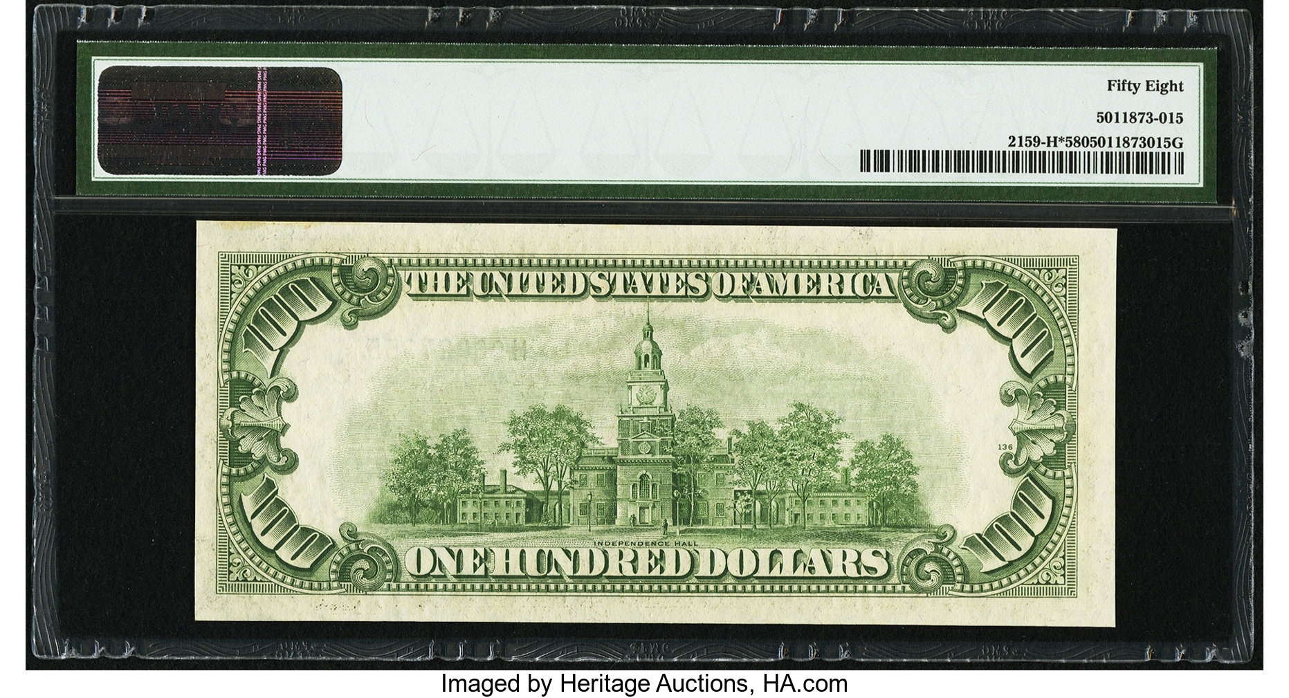 image for: Fr. 2159-H* $100 1950B Federal Reserve Star Note. PMG Choice About Unc 58....