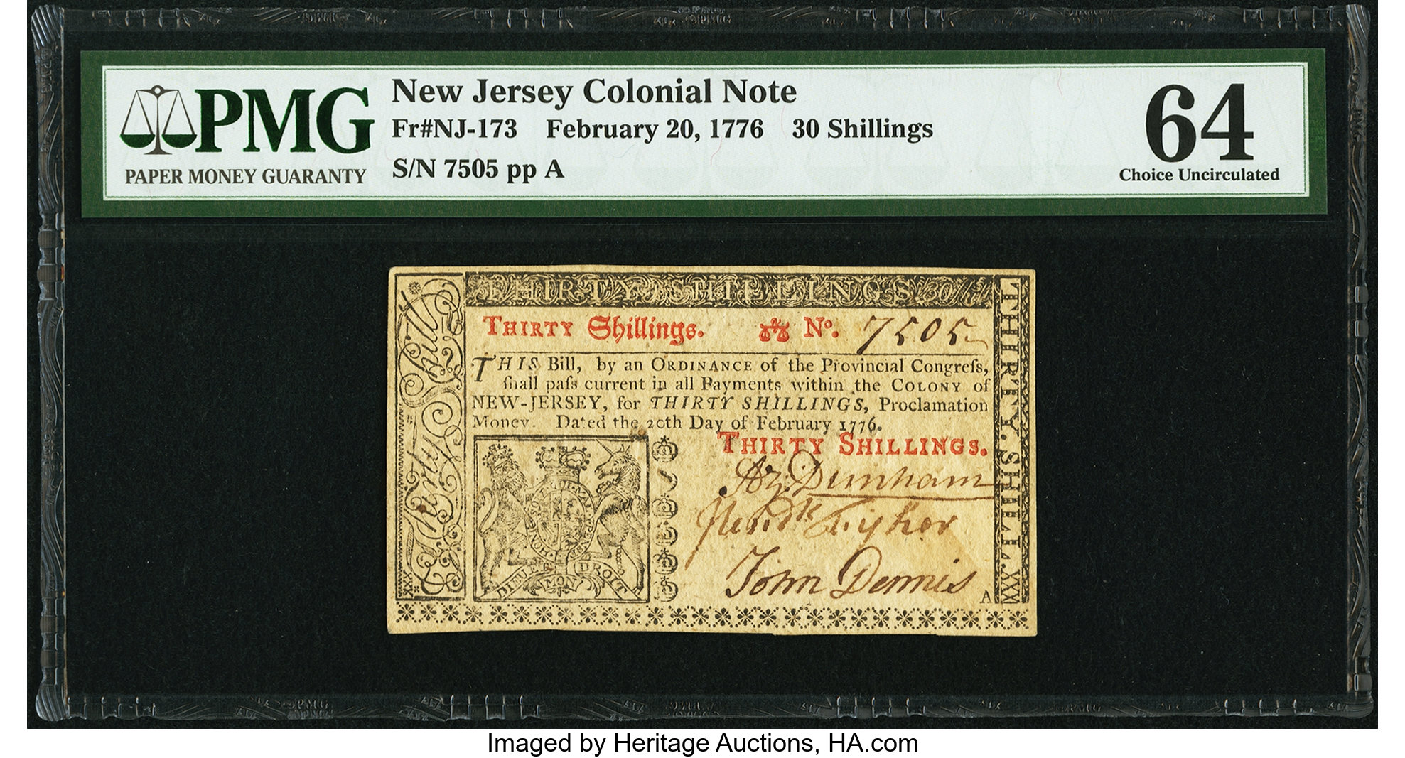 Feb 20, 1776 30s New Jersey (Fr. NJ173)