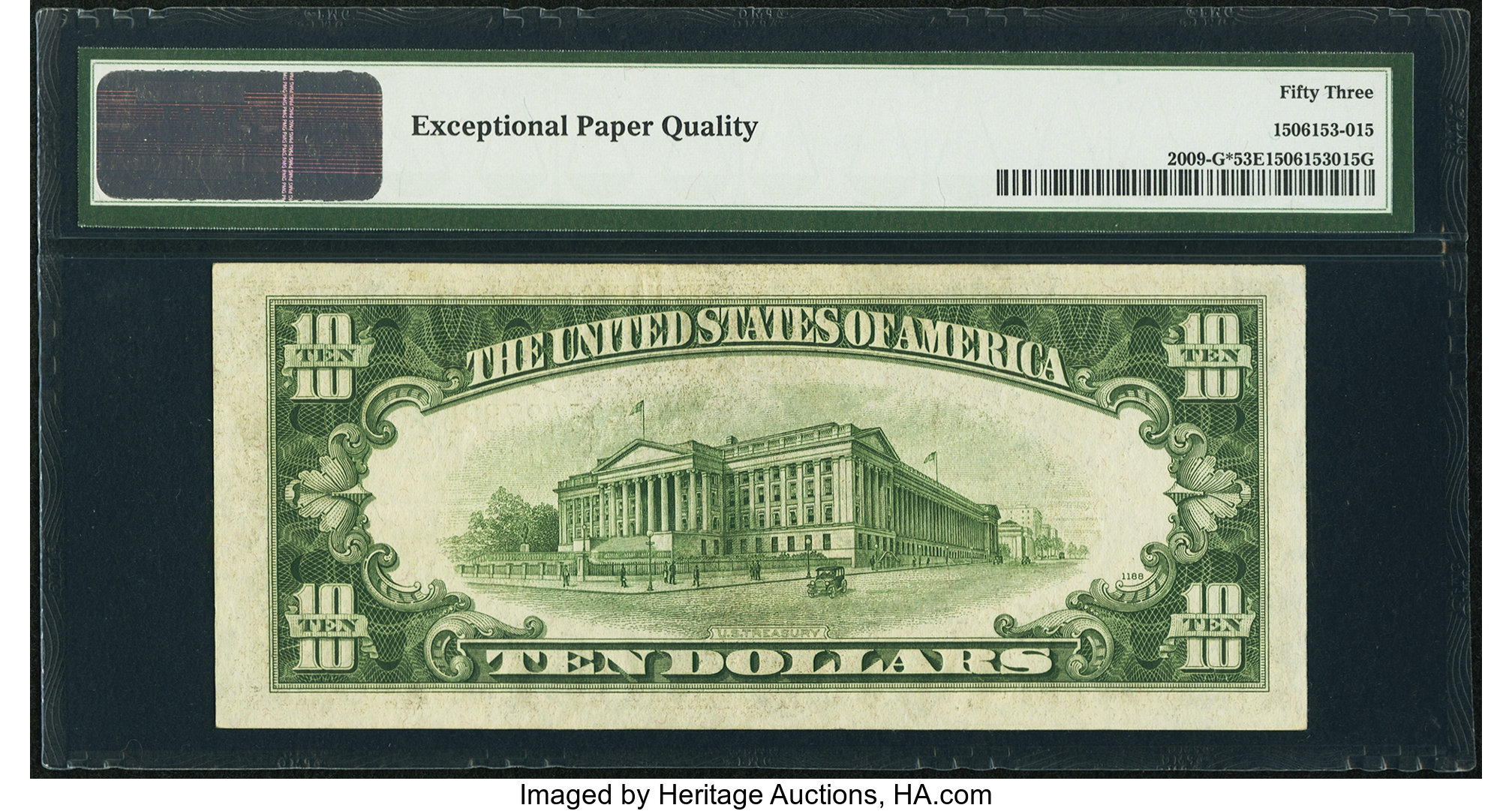image for: Fr. 2009-G* $10 1934D Federal Reserve Note. PMG About Uncirculated 53 EPQ....
