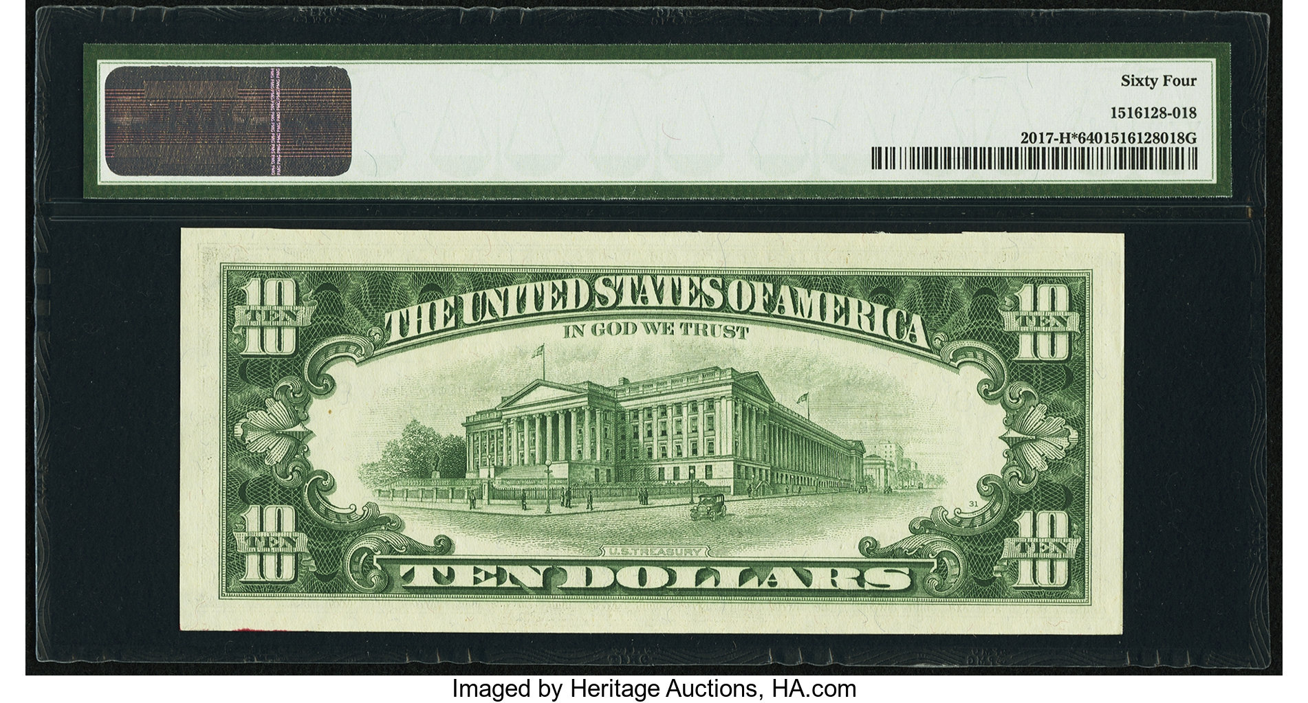 image for: Fr. 2017-H* $10 1963A Federal Reserve Star Note. PMG Choice Uncirculated 64....