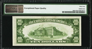 image for: Fr. 2006-F $10 1934A Federal Reserve Note. PMG Choice Uncirculated 64 EPQ....