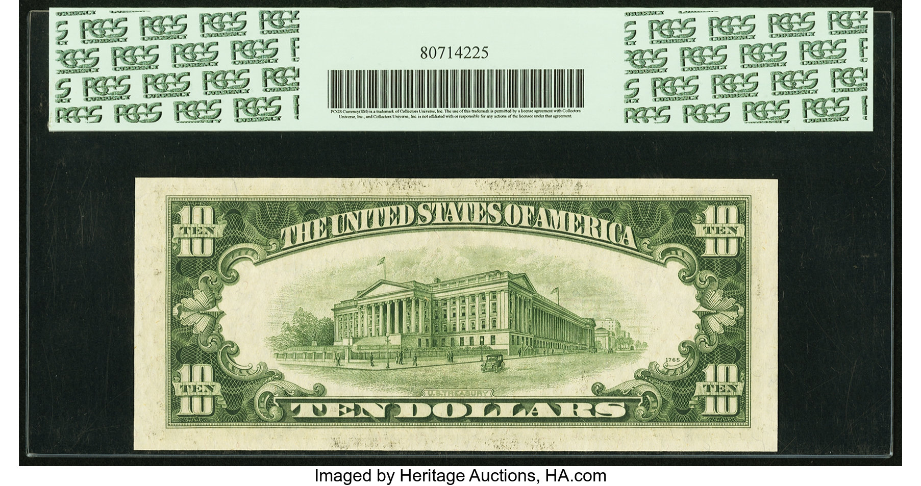 image for: Fr. 2013-G* $10 1950C Federal Reserve Star Note. PCGS Very Choice New 64PPQ....