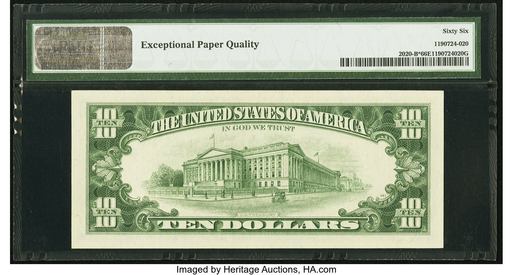 image for: Fr. 2020-B* $10 1969B Federal Reserve Star Note. PMG Gem Uncirculated 66 EPQ....