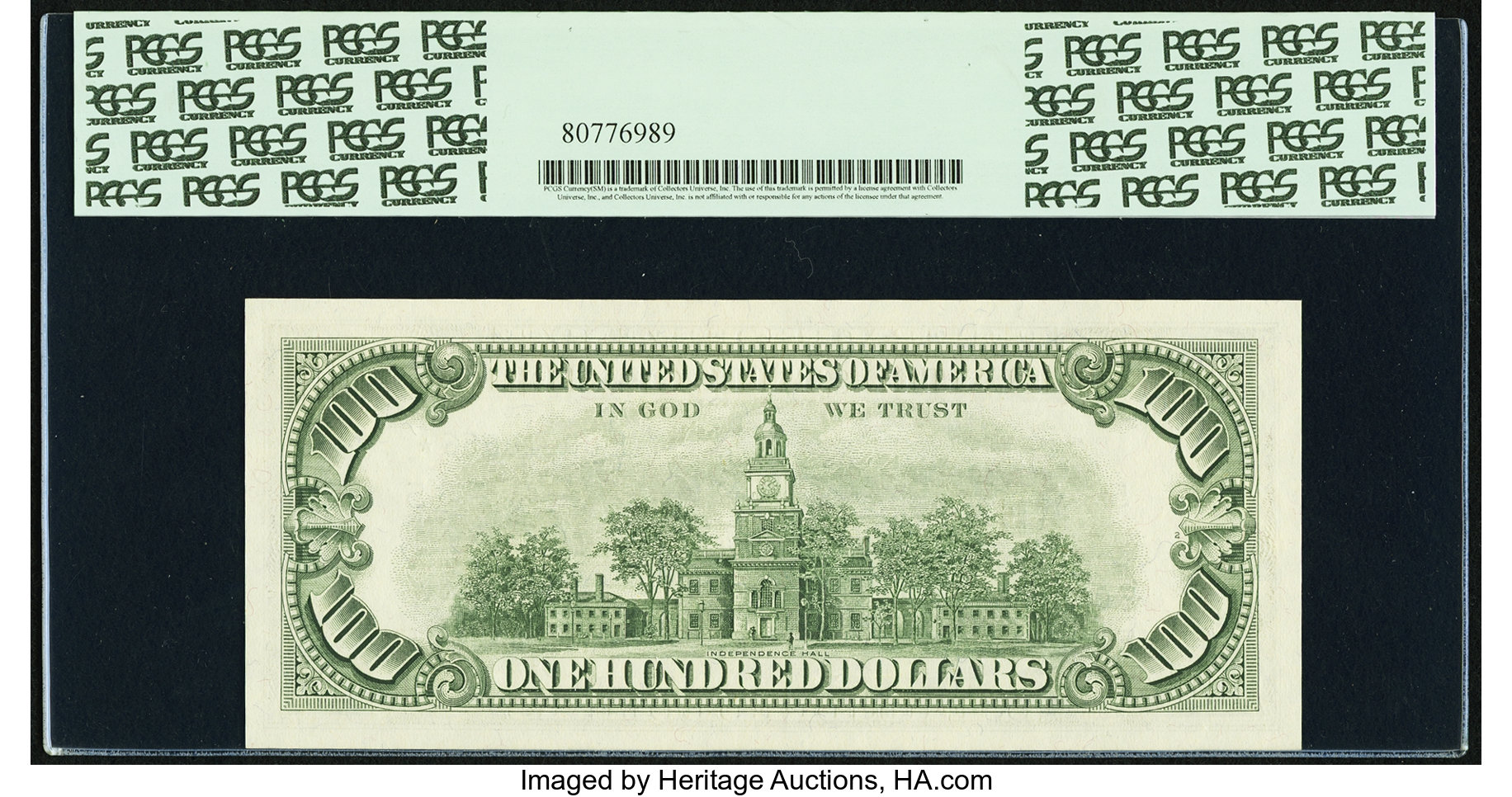 image for: Fr. 2163-E* $100 1963A Federal Reserve Star Note. PCGS Gem New 66PPQ....
