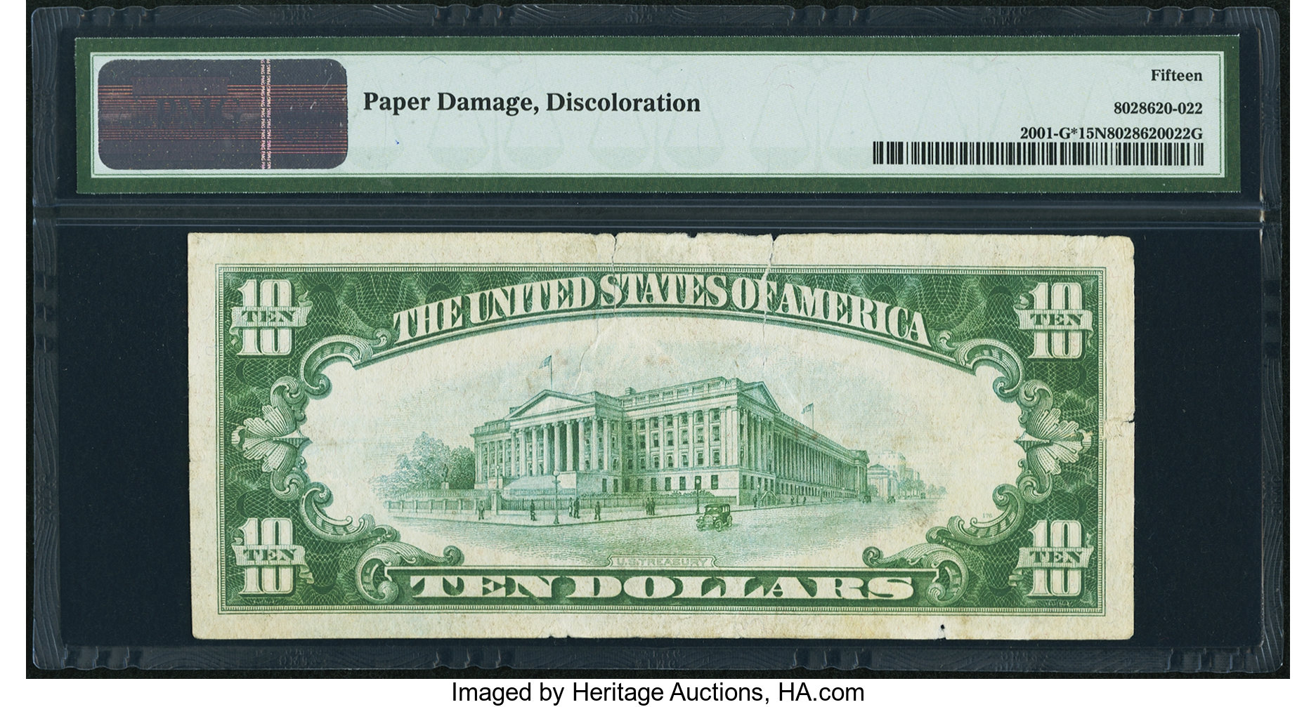 image for: Fr. 2001-G* $10 1928A Federal Reserve Note. PMG Choice Fine 15 Net....