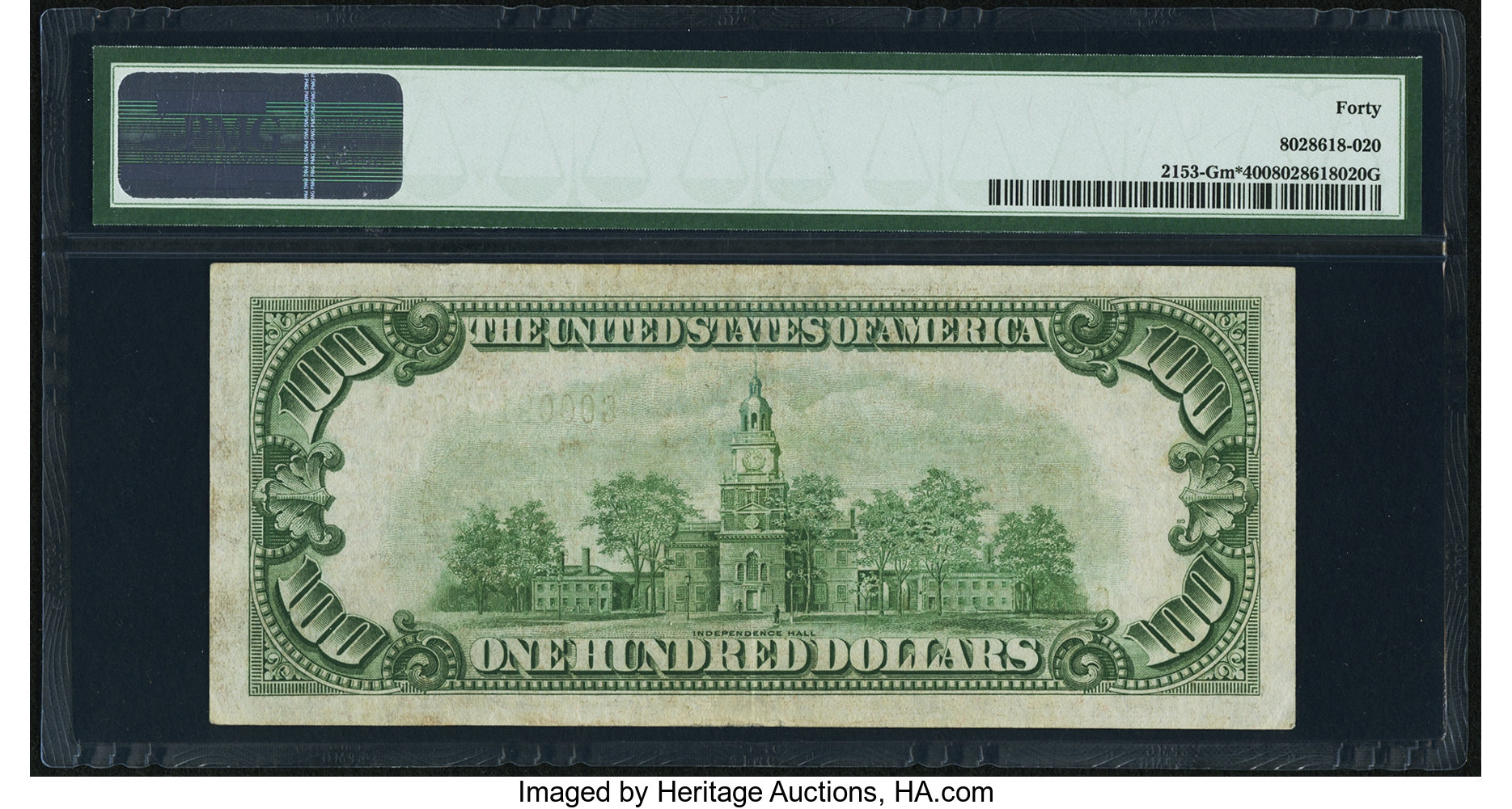 image for: Fr. 2153-G* $100 1934A Mule Federal Reserve Note. PMG Extremely Fine 40....