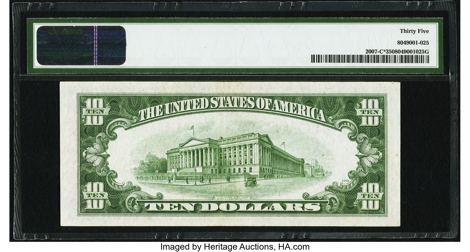 image for: Fr. 2007-C* $10 1934B Federal Reserve Note. PMG Choice Very Fine 35....