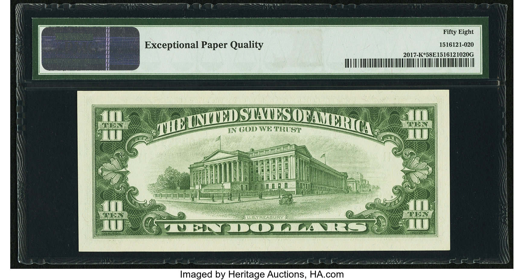 image for: Fr. 2017-K* $10 1963A Federal Reserve Note. PMG Choice About Unc 58 EPQ....