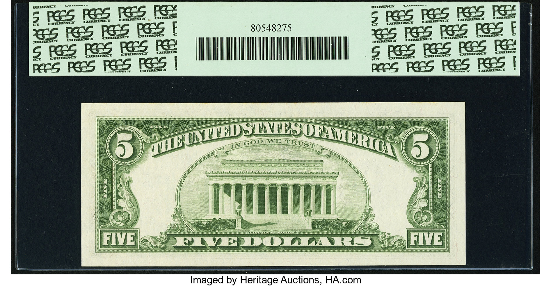 image for: Fr. 1968-A $5 1963A Federal Reserve Note. PCGS Gem New 66PPQ....