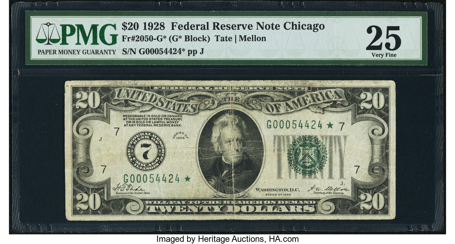 1928 $20 Replacement, Chicago (Fr. 2050G*)