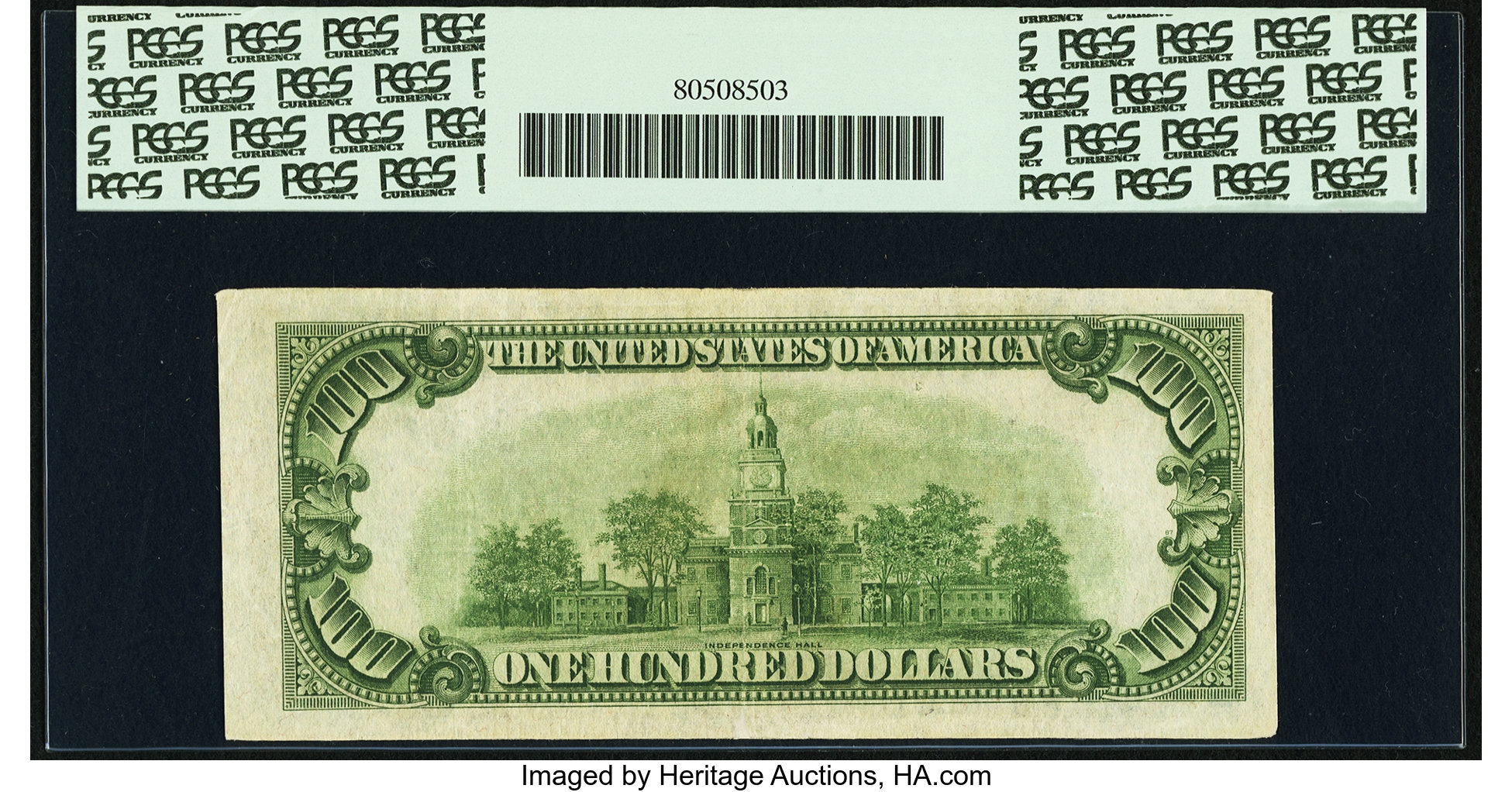 image for: Fr. 2153-B* $100 1934A Mule Federal Reserve Note. PCGS Apparent Very Fine 35....