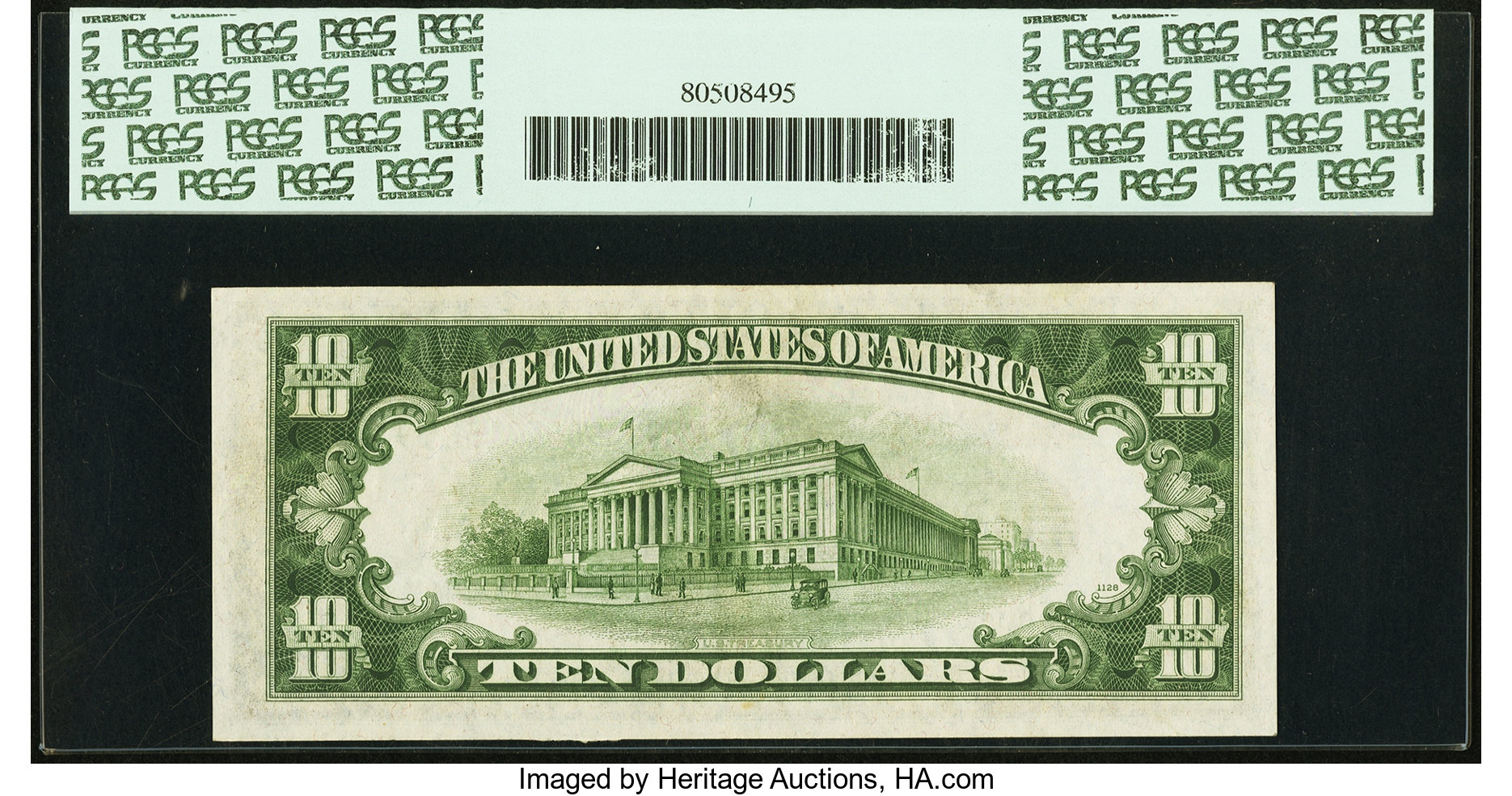 image for: Fr. 2007-B* $10 1934B Federal Reserve Star Note. PCGS About New 53....