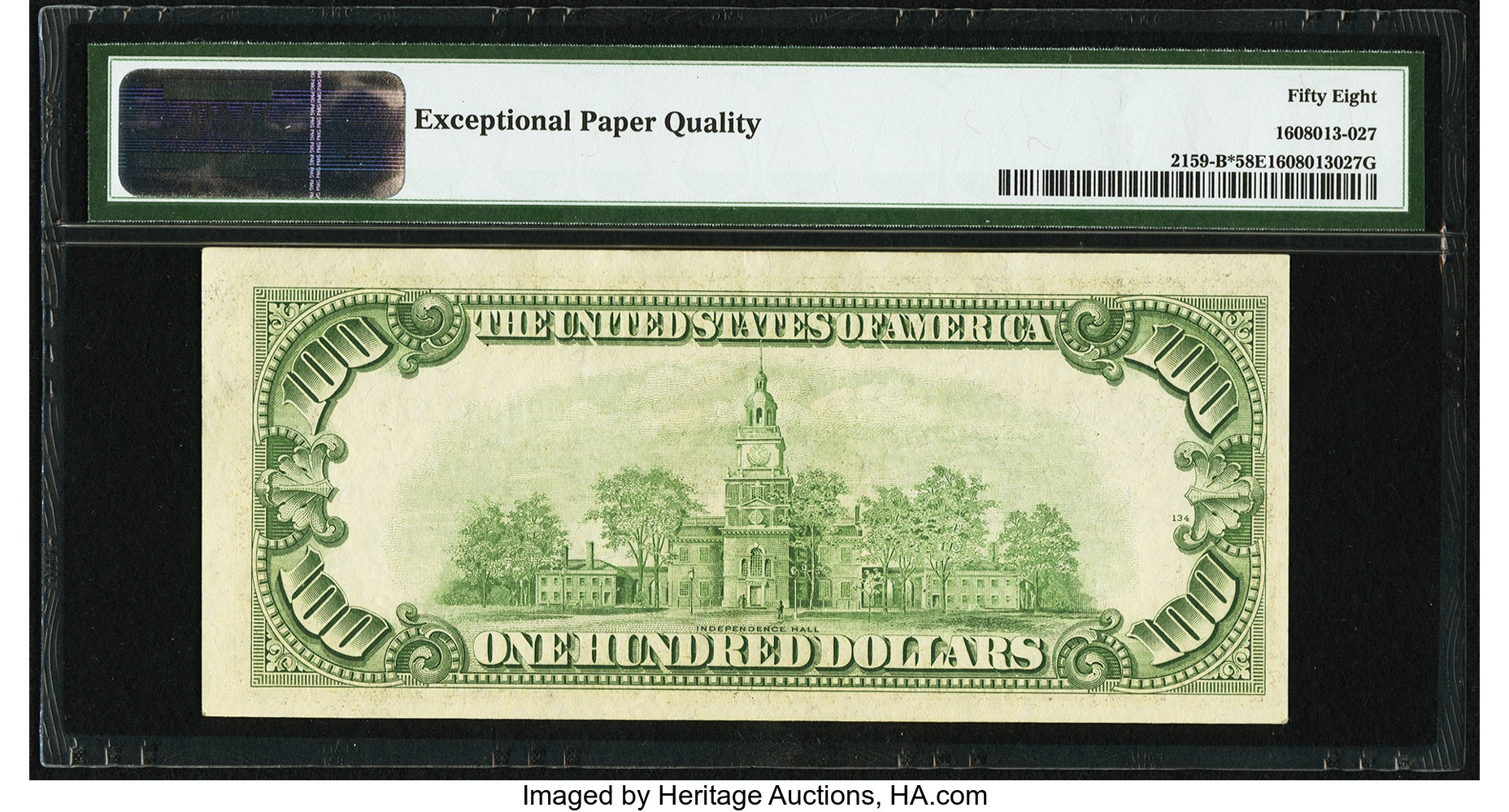 image for: Fr. 2159-B* $100 1950B Federal Reserve Note. PMG Choice About Unc 58 EPQ....