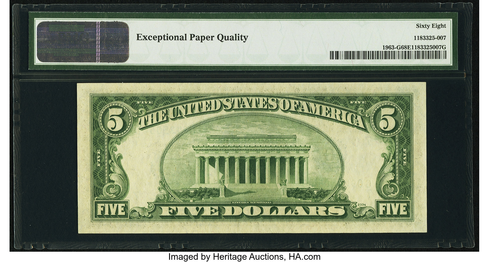 image for: Fr. 1963-G $5 1950B Federal Reserve Note. PMG Superb Gem Unc 68 EPQ....