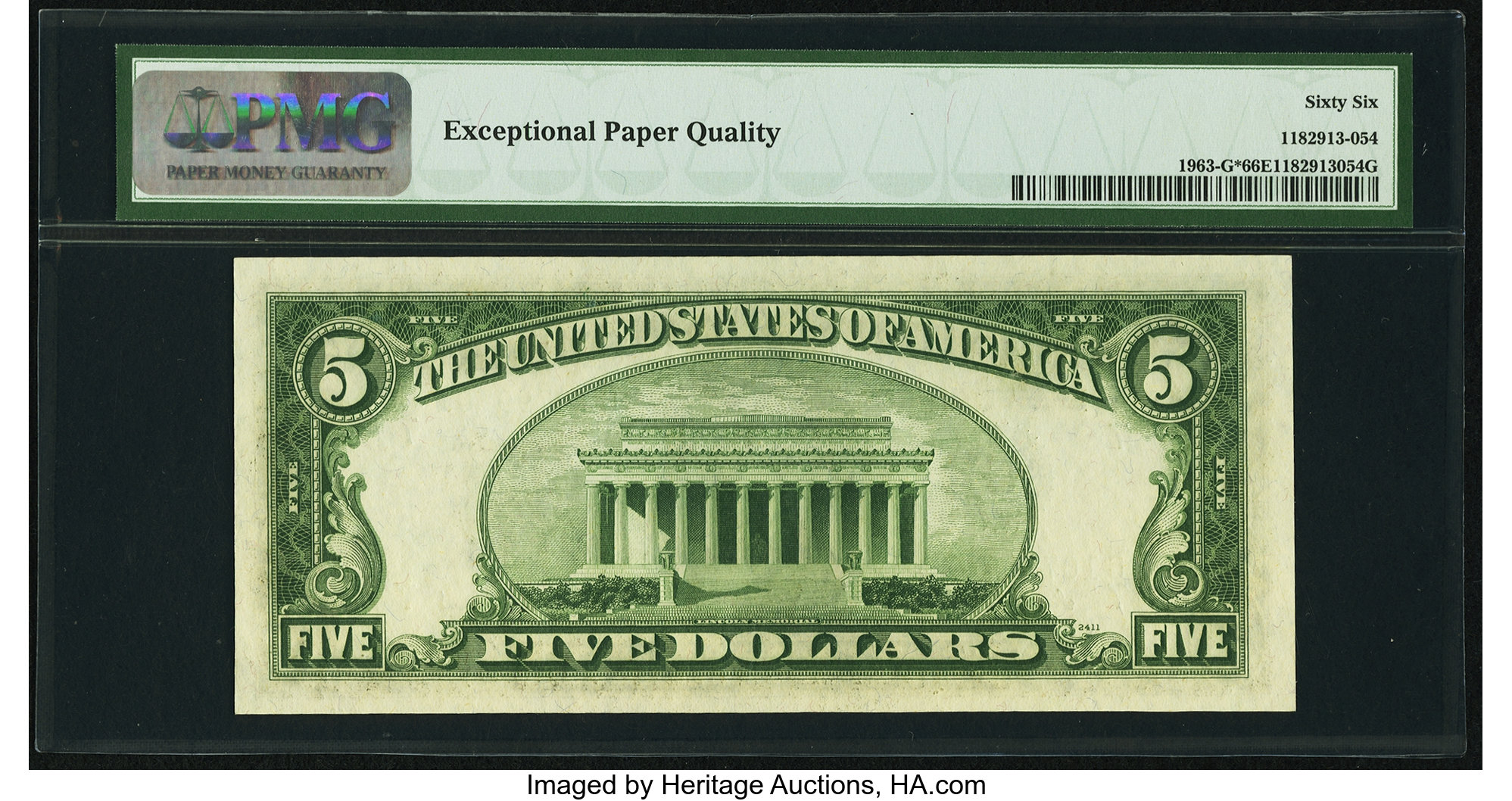 image for: Fr. 1963-G* $5 1950B Federal Reserve Note. PMG Gem Uncirculated 66 EPQ....