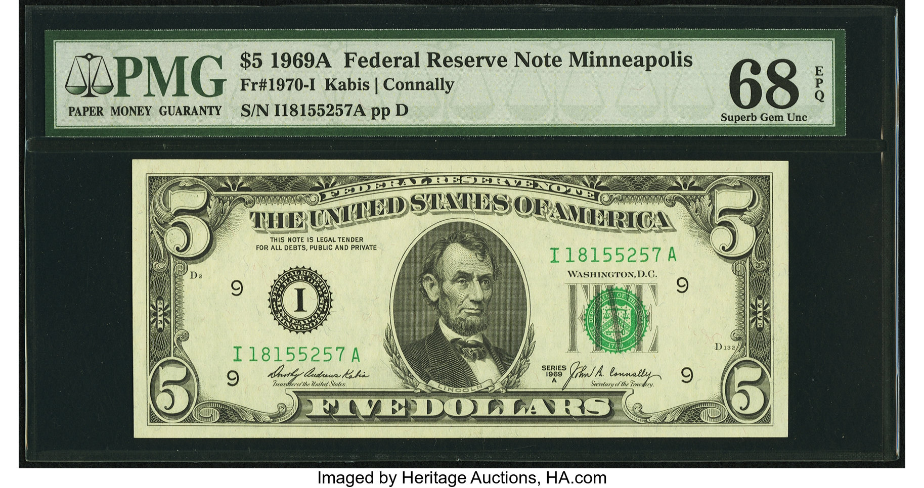 1969A $5 (Fr. 1970I)