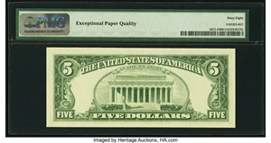 image for: Fr. 1971-F $5 1969B Federal Reserve Note. PMG Superb Gem Unc 68 EPQ....