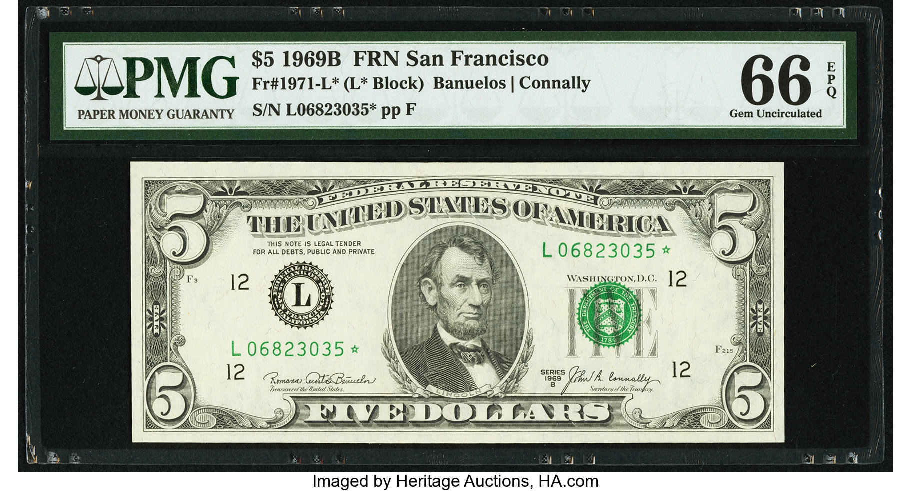 1969B $5 Replacement (Fr. 1971L*)