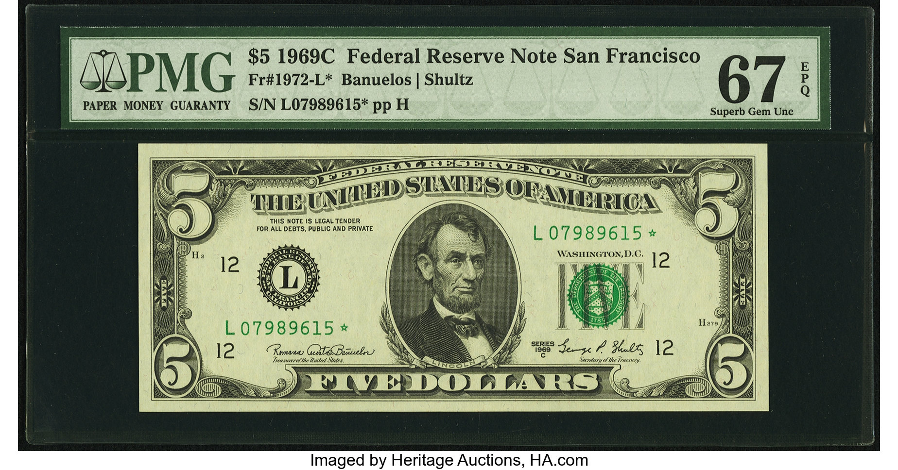 1969C $5 Replacement (Fr. 1972L*)