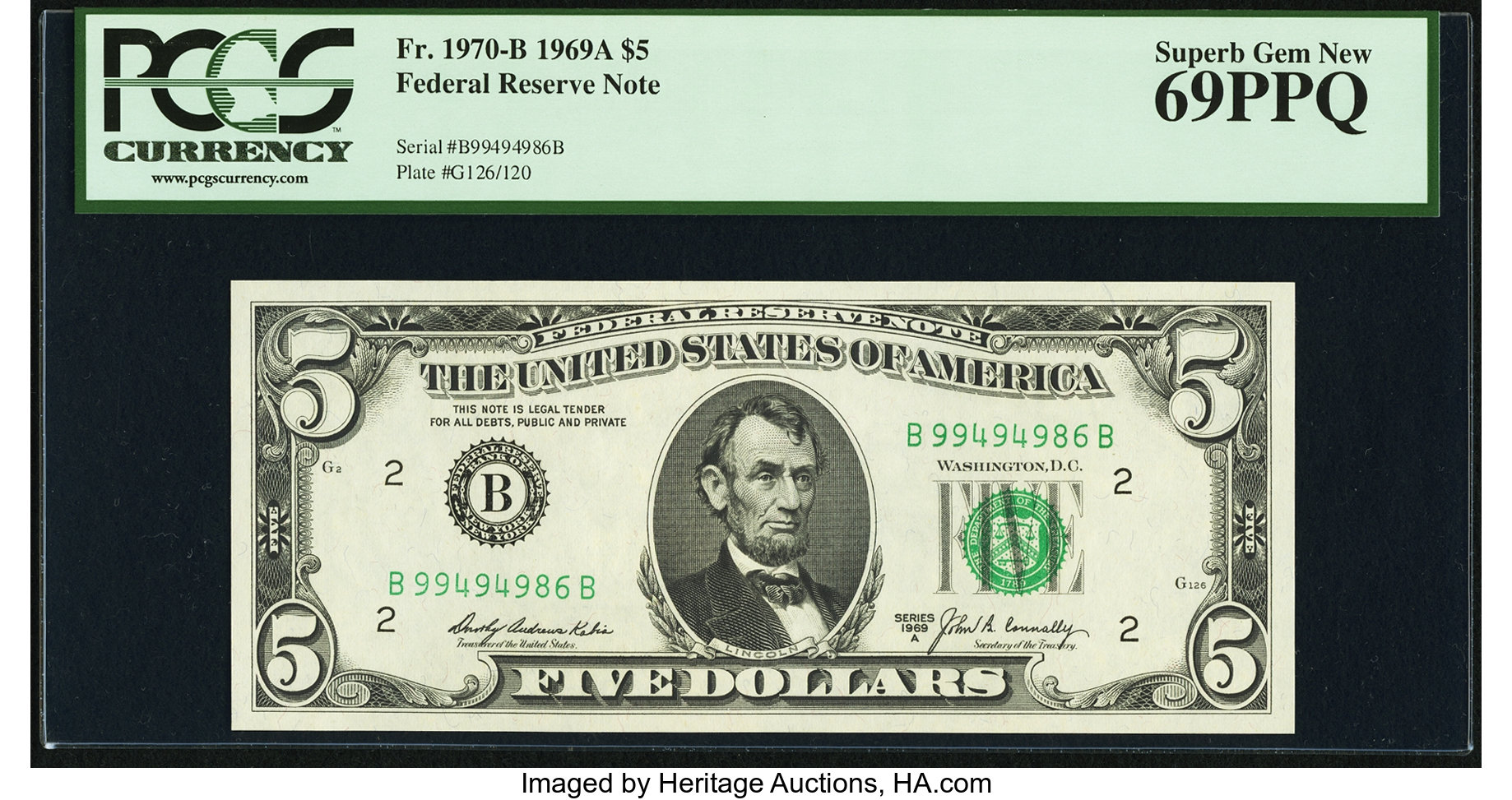 1969A $5 (Fr. 1970B)