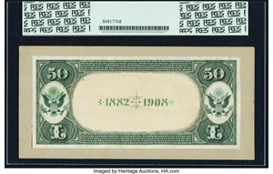 image for: Burlington, IA - $50 1882 Date Back Essay Proof Fr. 558 The Merchants NB Ch. # 1744 PCGS Choice New 63....