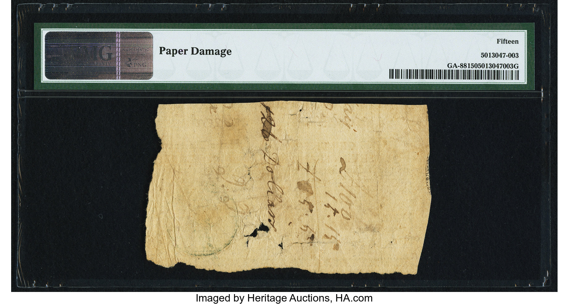 image for: Georgia 1777 $7 PMG Choice Fine 15....