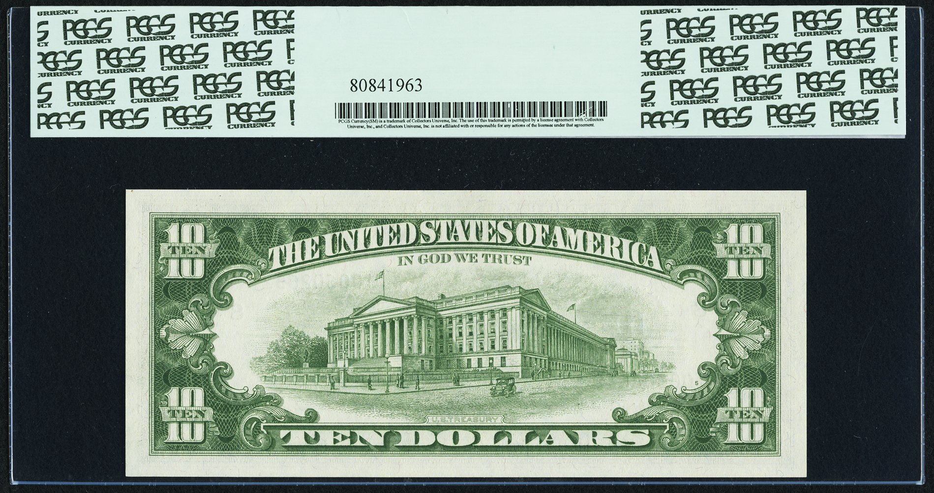 image for: Fr. 2016-H* $10 1963 Federal Reserve Note. PCGS Superb Gem New 67PPQ....